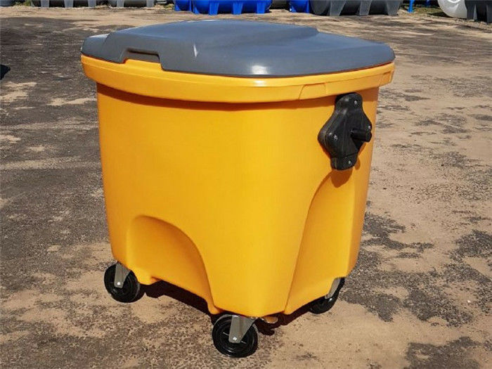 부식 저항성 선상저밀도폴리에틸렌 회전 성형 단일 벽 Lid 150L 쓰레기통 부분